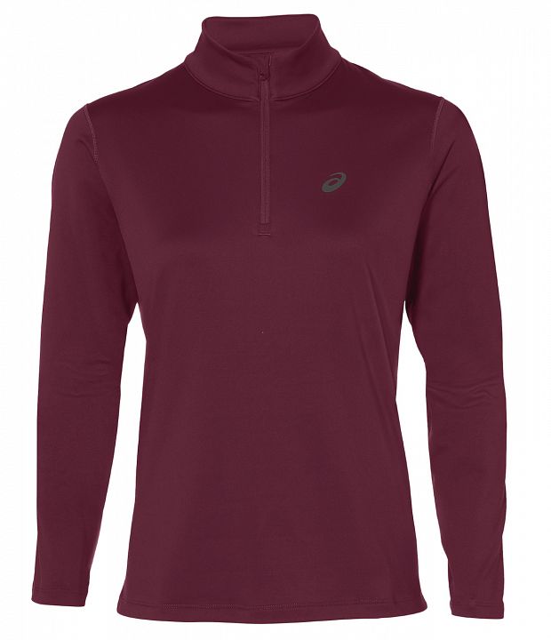 Asics Silver Long Sleeve 1/2 Zip Winter Top Performance Black